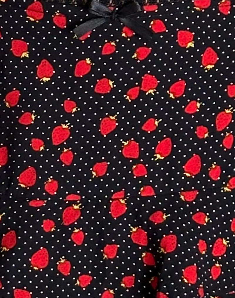 Minijupe Camigi, Strawberry Polka Black