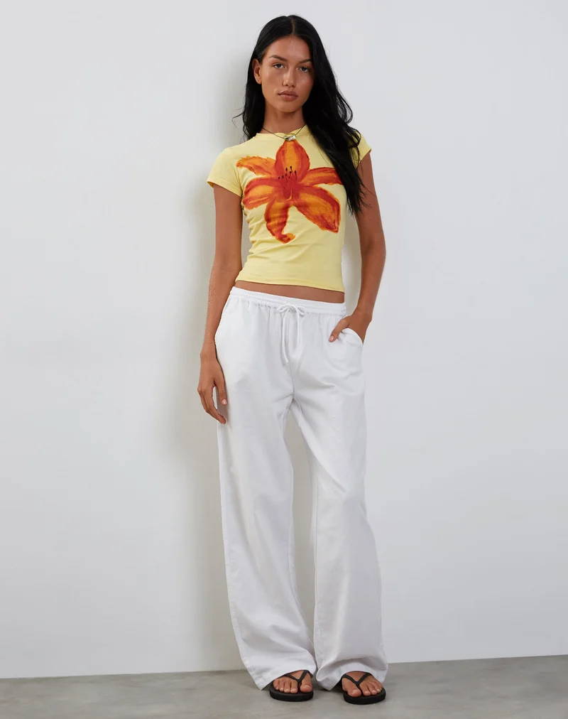 T-shirt Tiona Baby en limonade avec imprimé de fleurs d'été