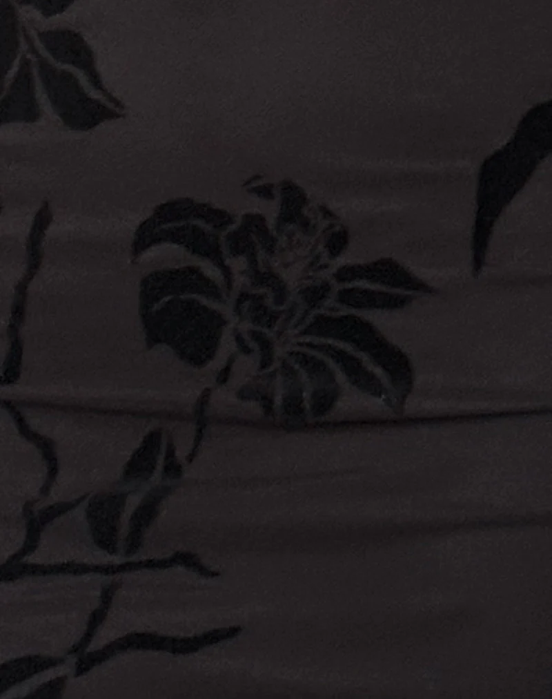 Redi Mini robe dos nu en Orchids Flock Black