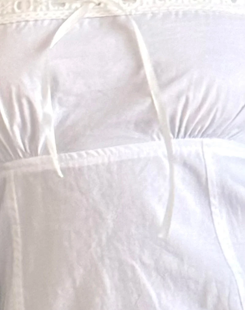 Mini robe Felin en popeline blanche