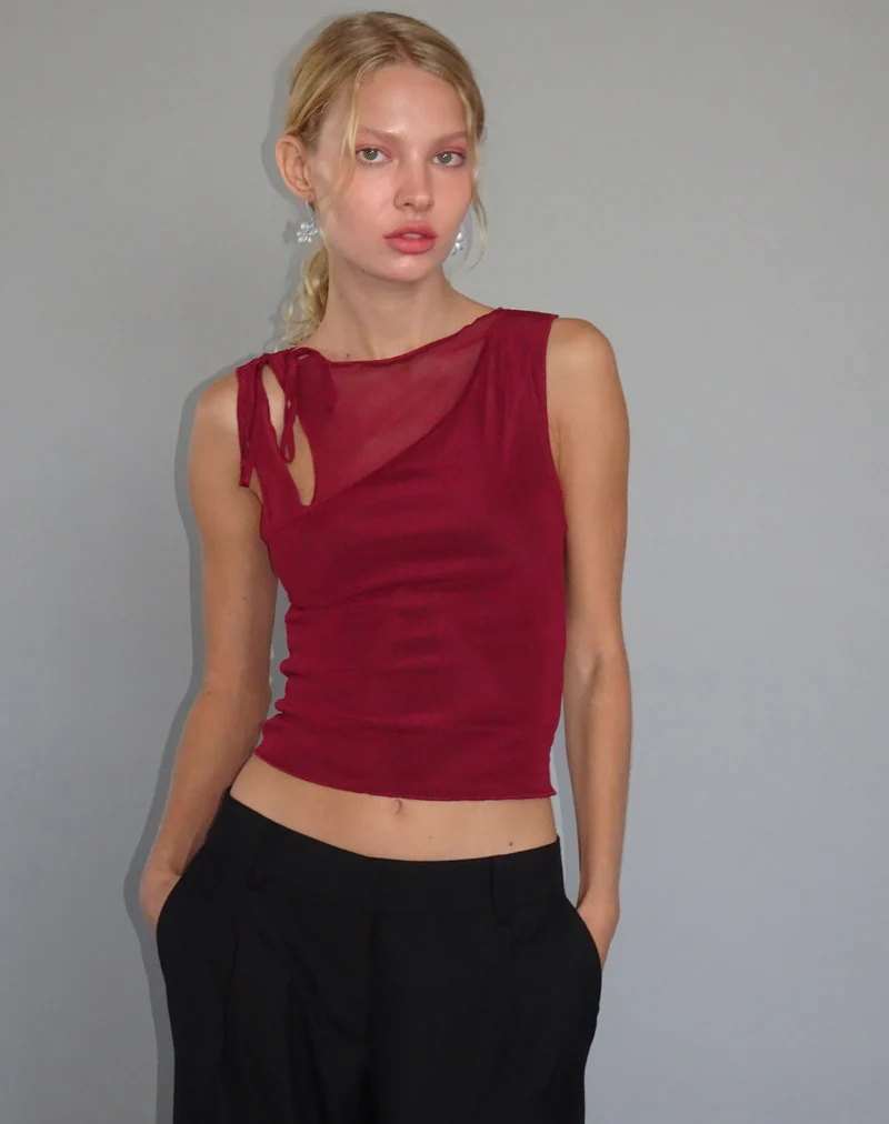 Gilet Moni en maille marron