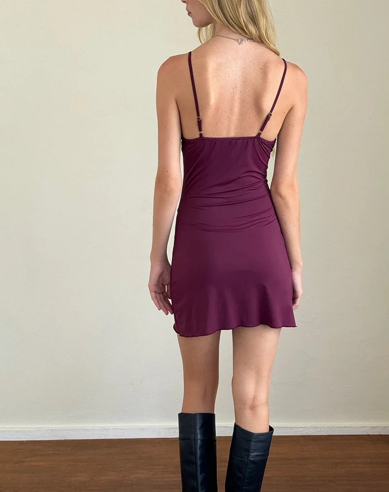Mini robe Britney en Smooth Slinky Berry