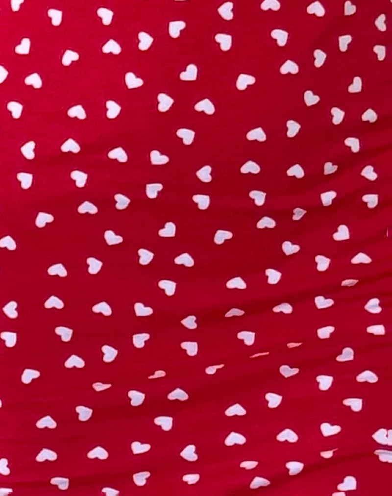 Mini robe bodycon Riniki, Heart Red