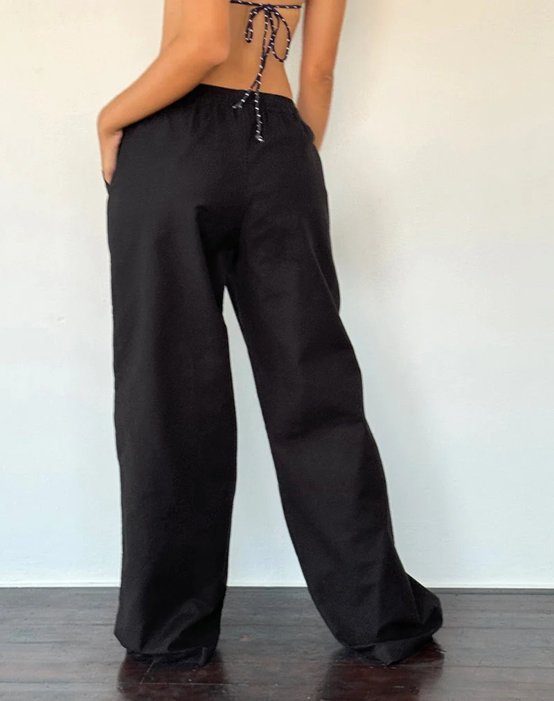 Pantalon large Wasic en noir