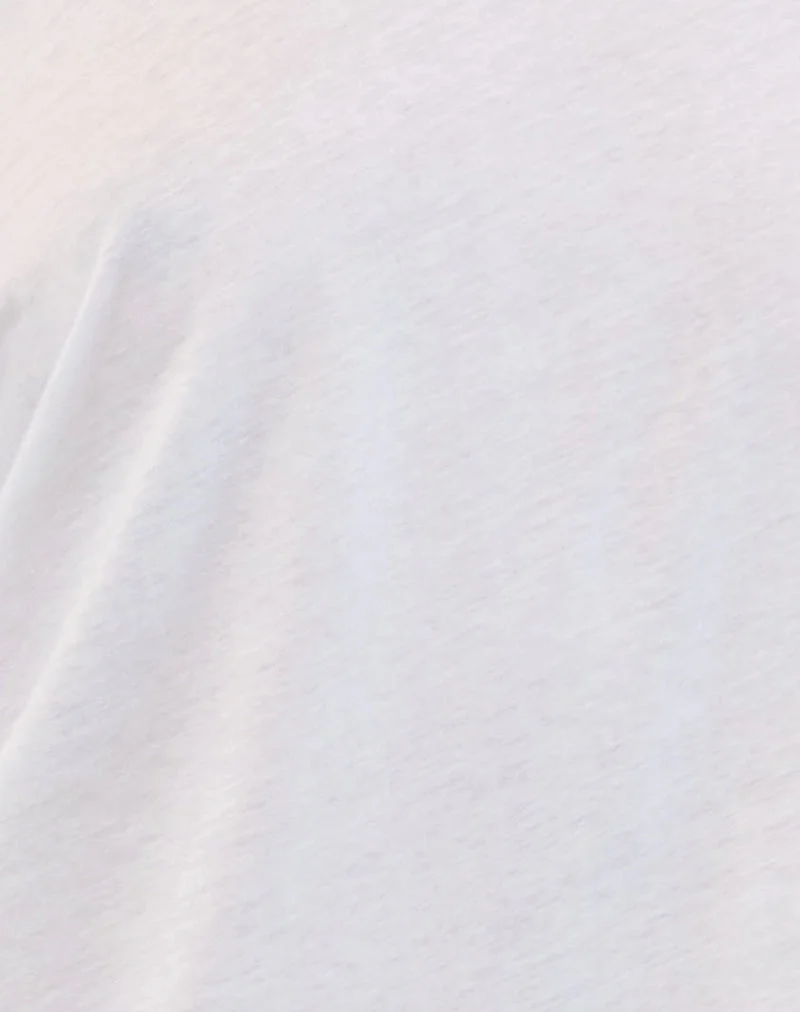 Daman Off Shoulder Basic Jersey Top in White