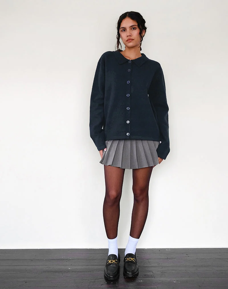 Cardigan Madera en marine foncée