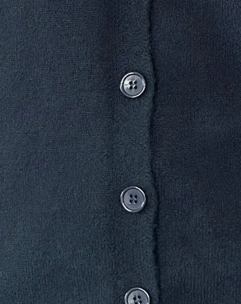 Cardigan Madera en marine foncée