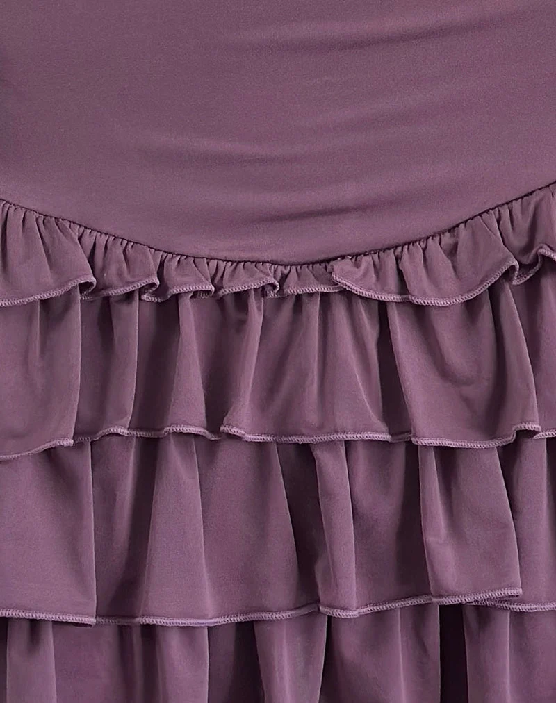 Mini robe dos nu Laine en mauve fluide