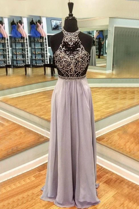 Robe d'invité de mariage robe longue formelle robe de bal licou