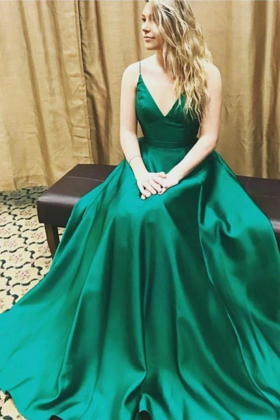 Robe de bal vert émeraude | Robe longue de retour | Robe De Bal