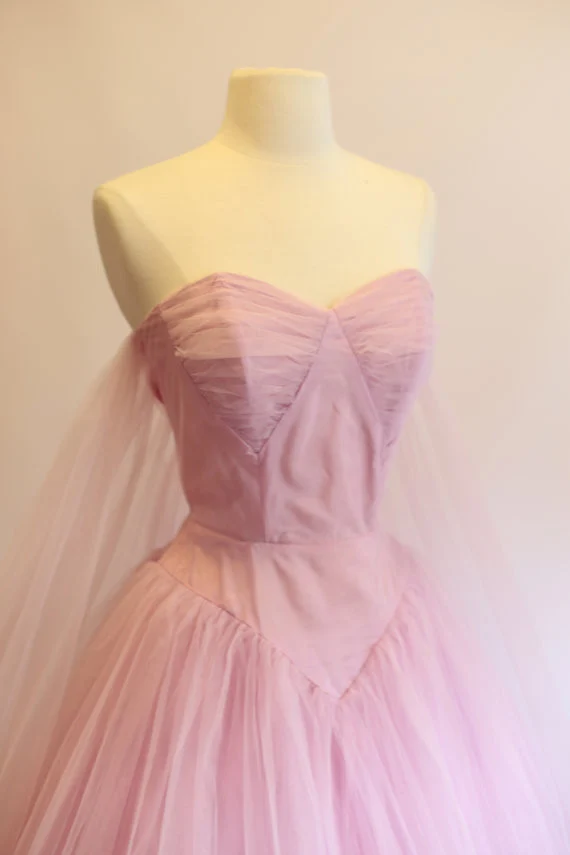 Robe de soirée vintage des années 1950 Robe de soirée rose