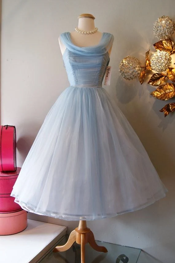 Robe de soirée vintage Robe de bal des années 1950 Robe de soirée Robe de soirée bleue vintage Robe de bal vintage SSD010