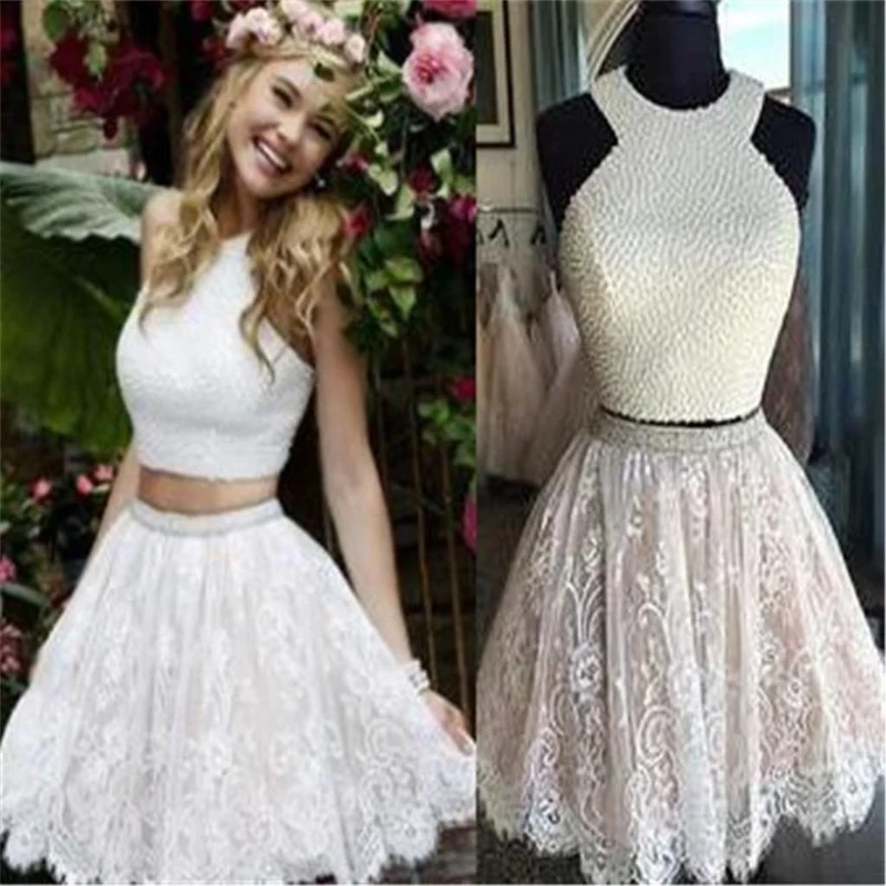 Robe de soirée deux pièces, robe formelle courte, robe de remise de diplôme, robes de bal courtes, SSD008