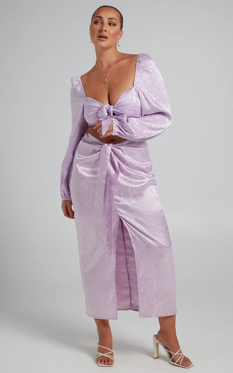 Runaway The Label - Roxie Midi Skirt in Lilac