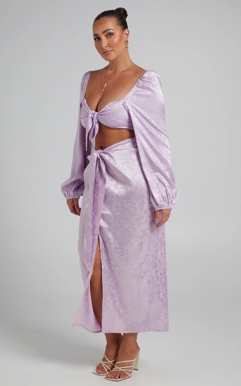 Runaway The Label - Roxie Midi Skirt in Lilac