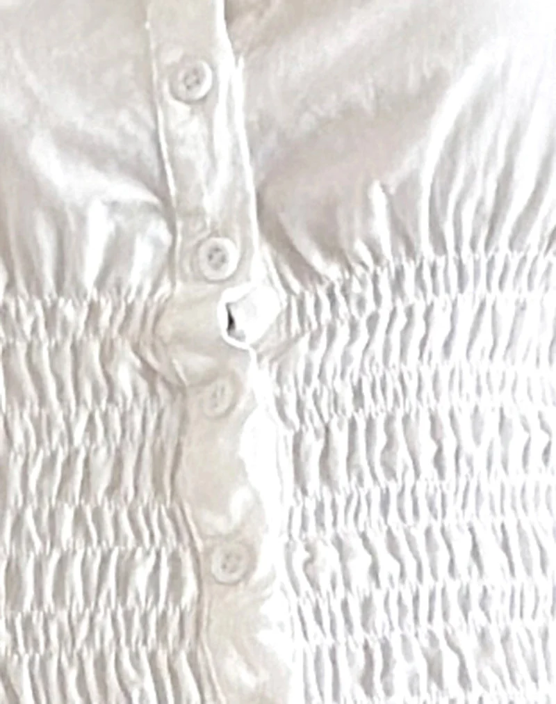 Sayake - Top froncé - Blanc
