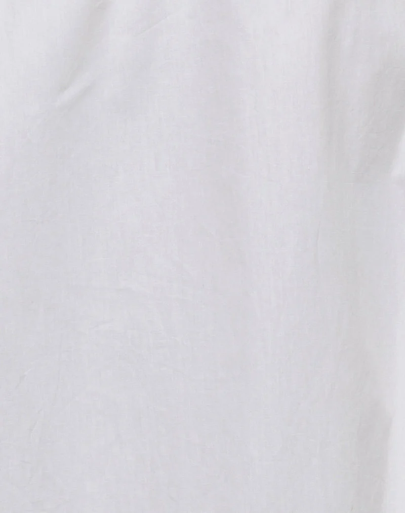 Jupe midi Taka en popeline blanche