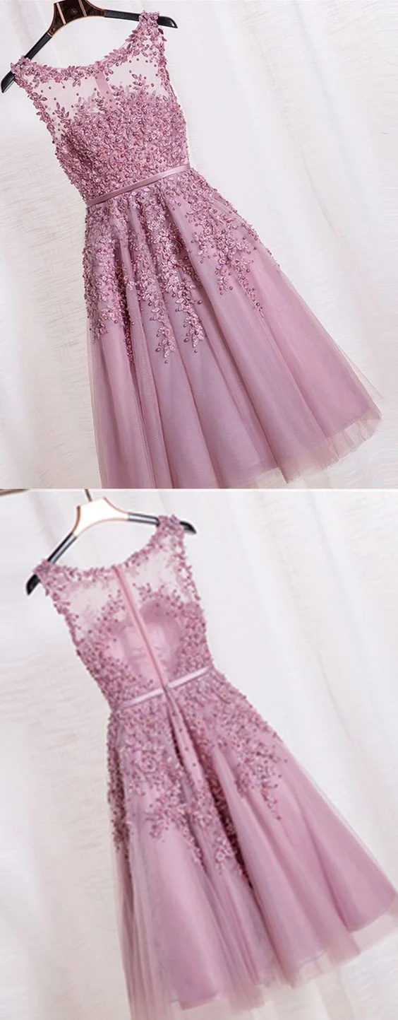 Robe de bal longueur thé Robe de bal modeste Robe de bal en dentelle Robe de bal à col haut