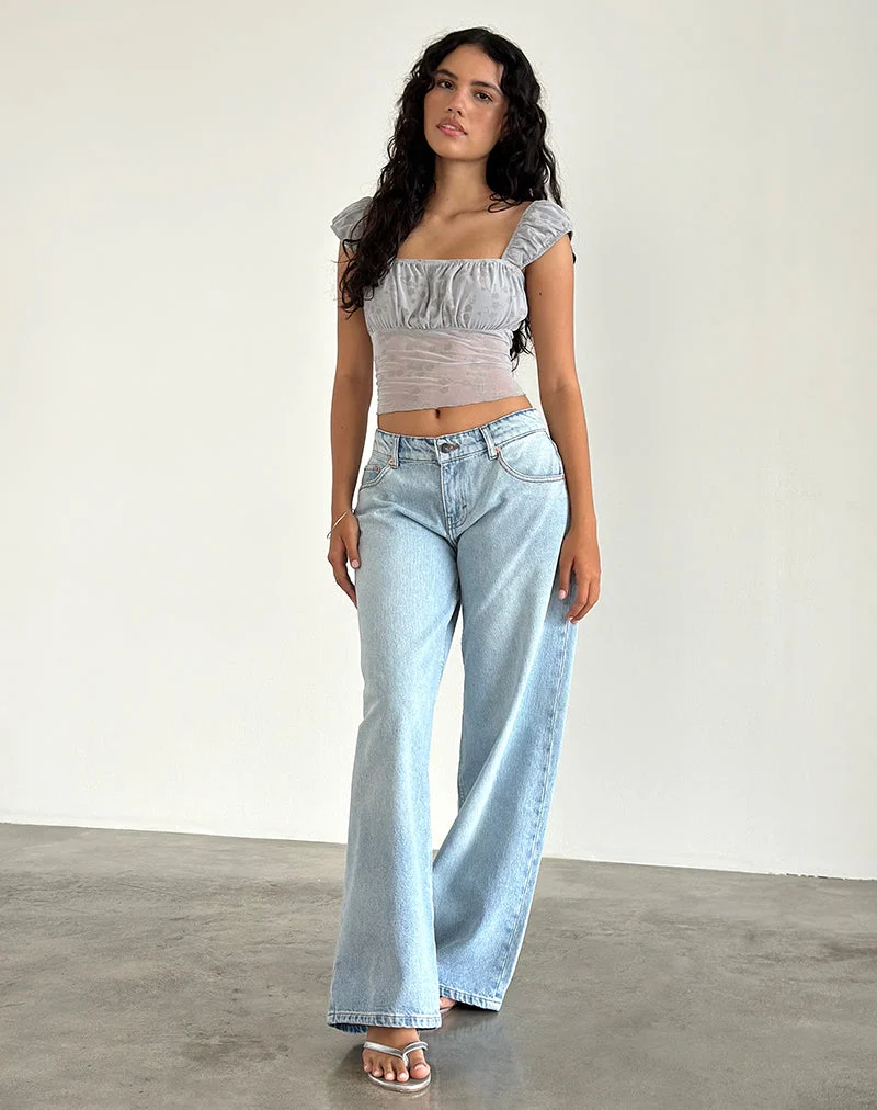 Top Jamet en Flock Chic Petals Grey