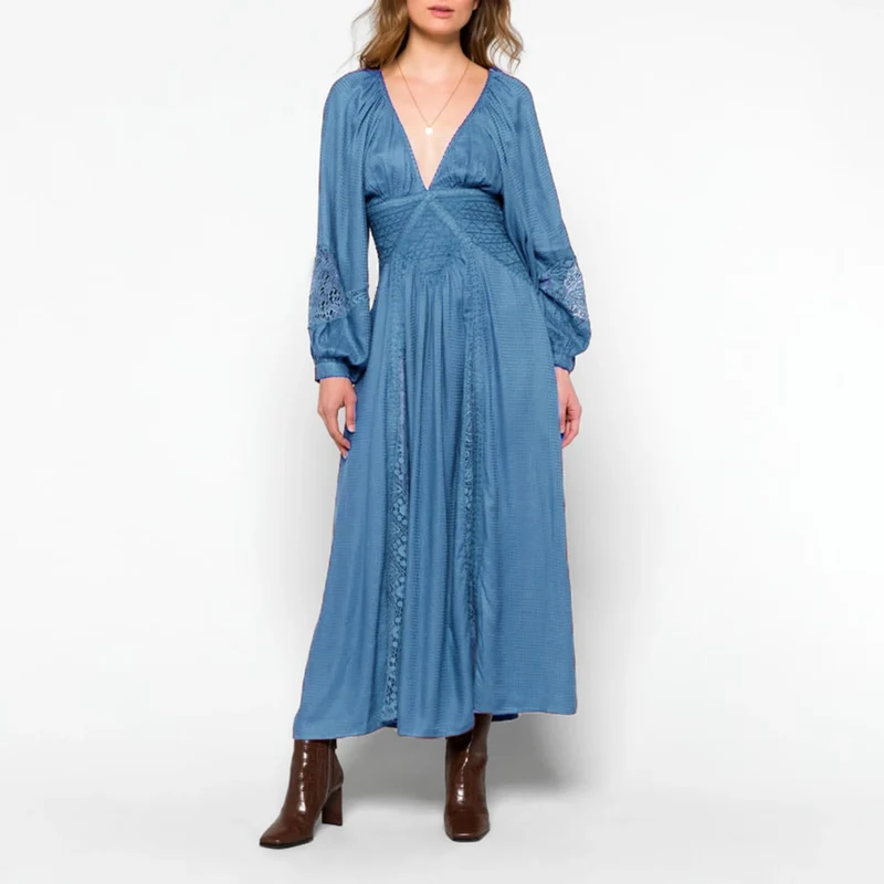 Robe de Plage Oversize Bleu