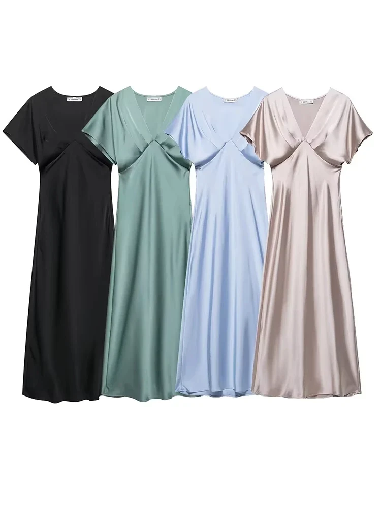 Robe Chic en Tissu Satin