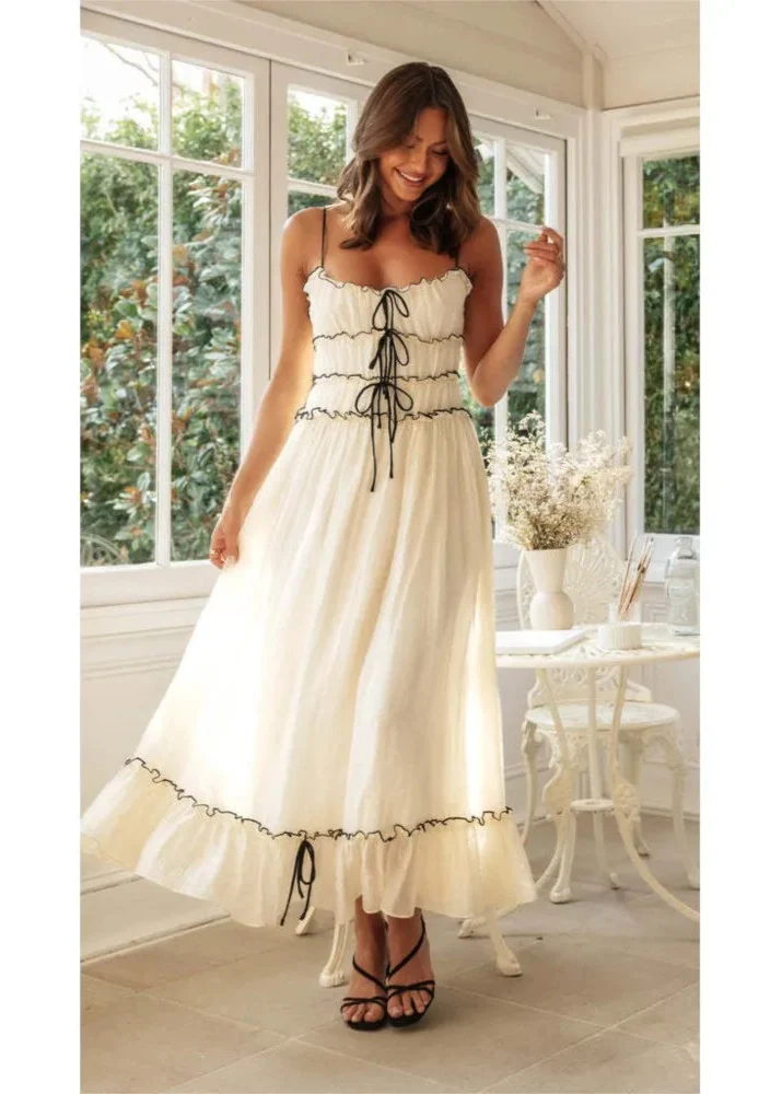 Robe mousseline a volants