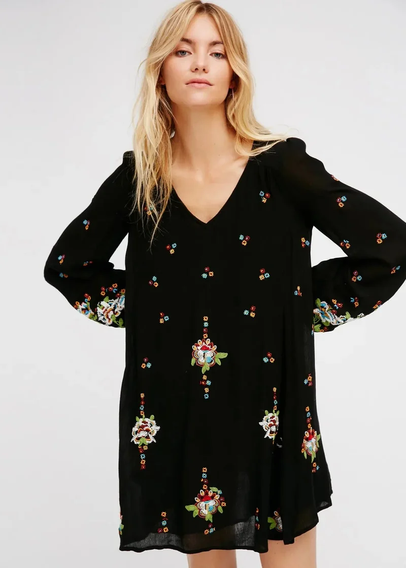 Robe coton noire vintage