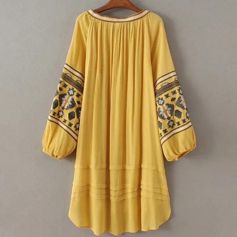 Robe rétro jaune