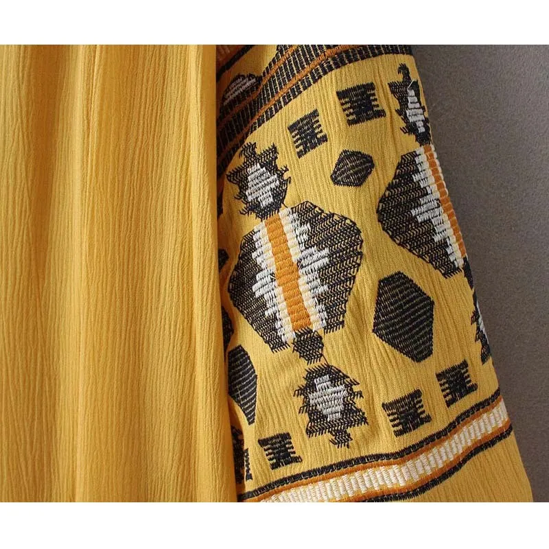 Robe rétro jaune