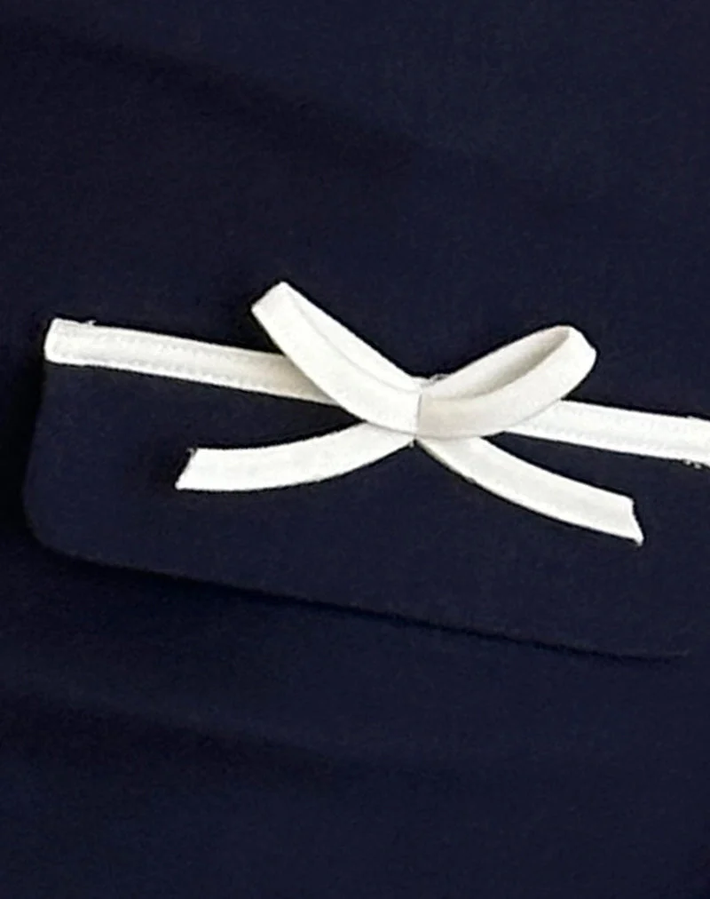 Minijupe avec nœud de Babeda, marine