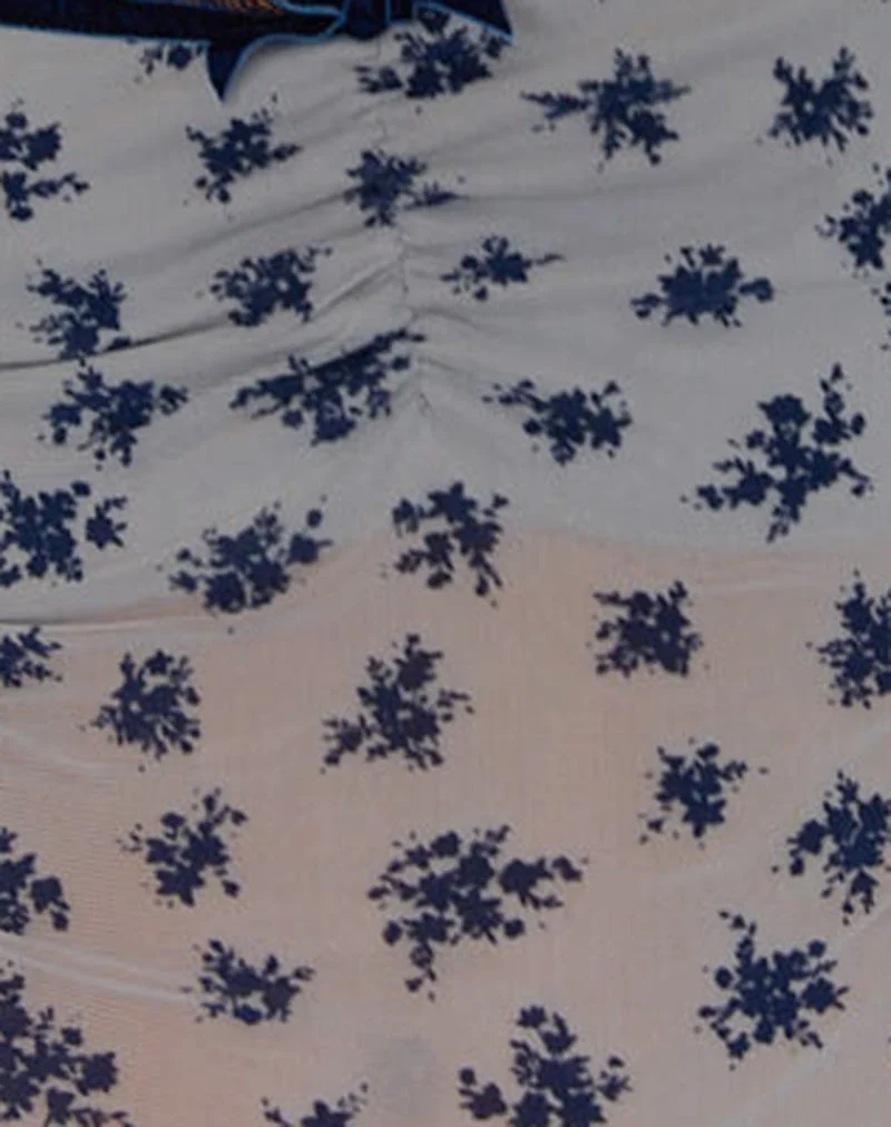 Norde Top en flocon de fleurs gris pâle