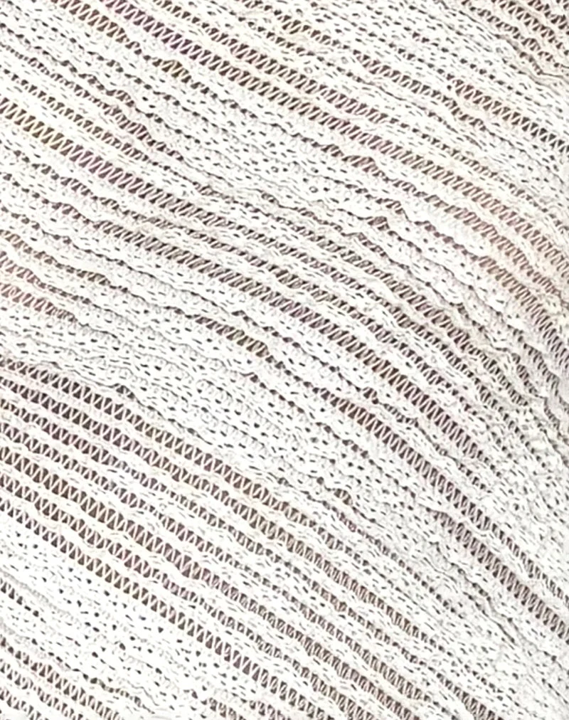 Kittie Long Sleeve Top in Textured Ivory