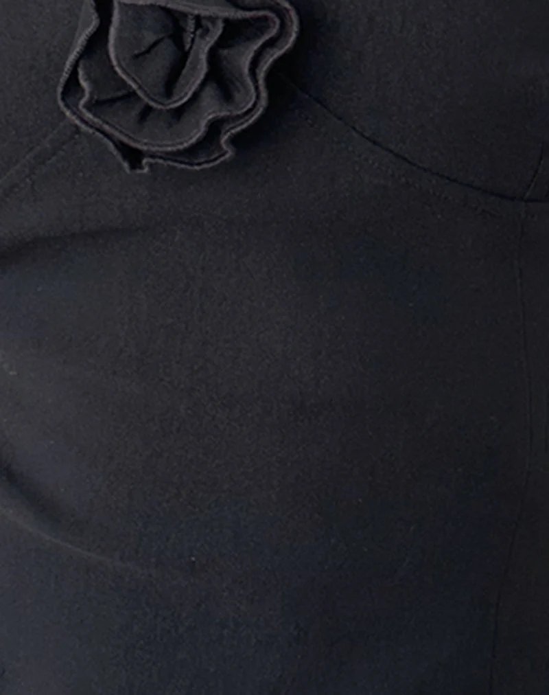 Indus Cami Top in Rosette Black