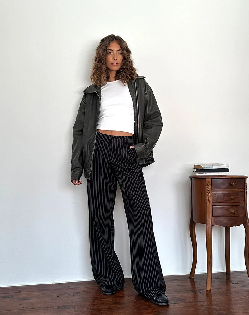 Pantalon Hondra à rayures noires