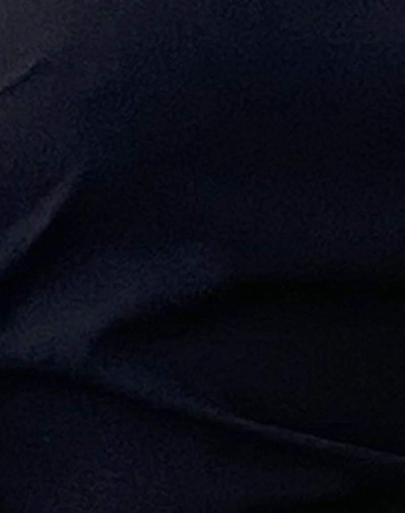 Mini robe Bibidia en noir avec nœud en crème