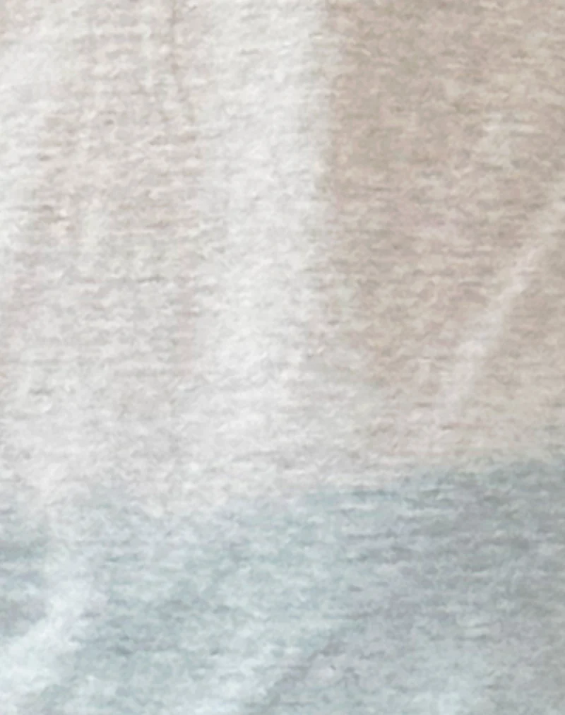 Damon Baggy Long Sleeve Top in White Tissue Jersey