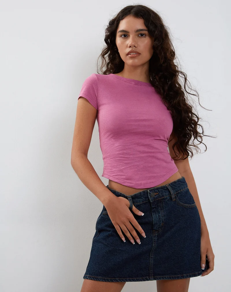 Jojes - T-shirt en jersey, rose cachemire