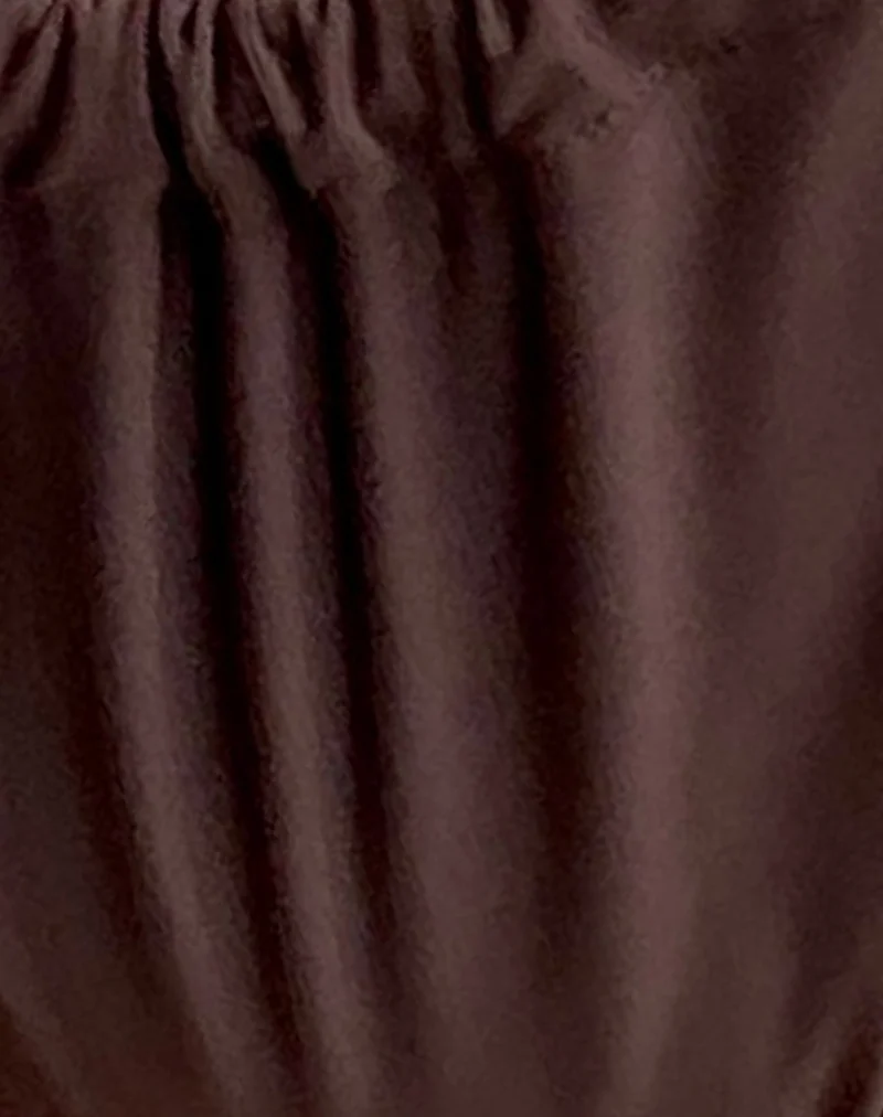 Top de bikini Lawa, marron noix de coco