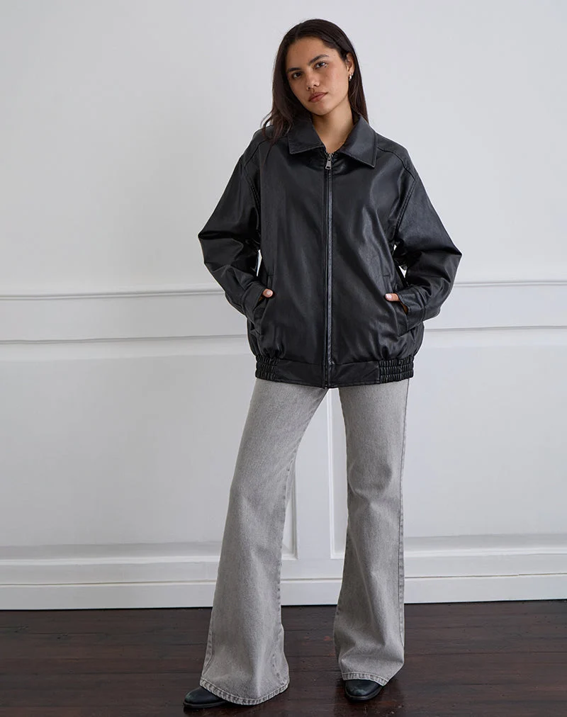 Veste Cavita en PU noir