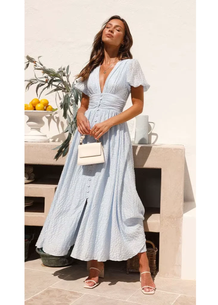 Longue Robe Bohémienne Bleue
