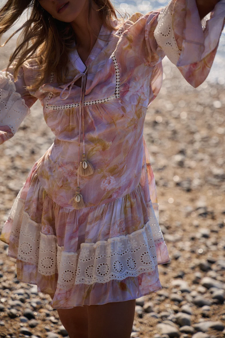 Robe Boho Manches longues Femme
