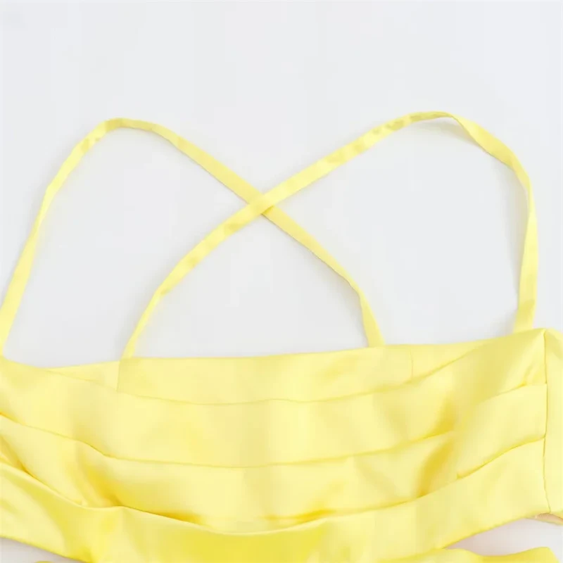Robe femme mini jaune citron