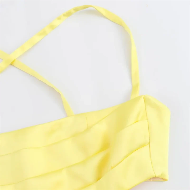 Robe femme mini jaune citron