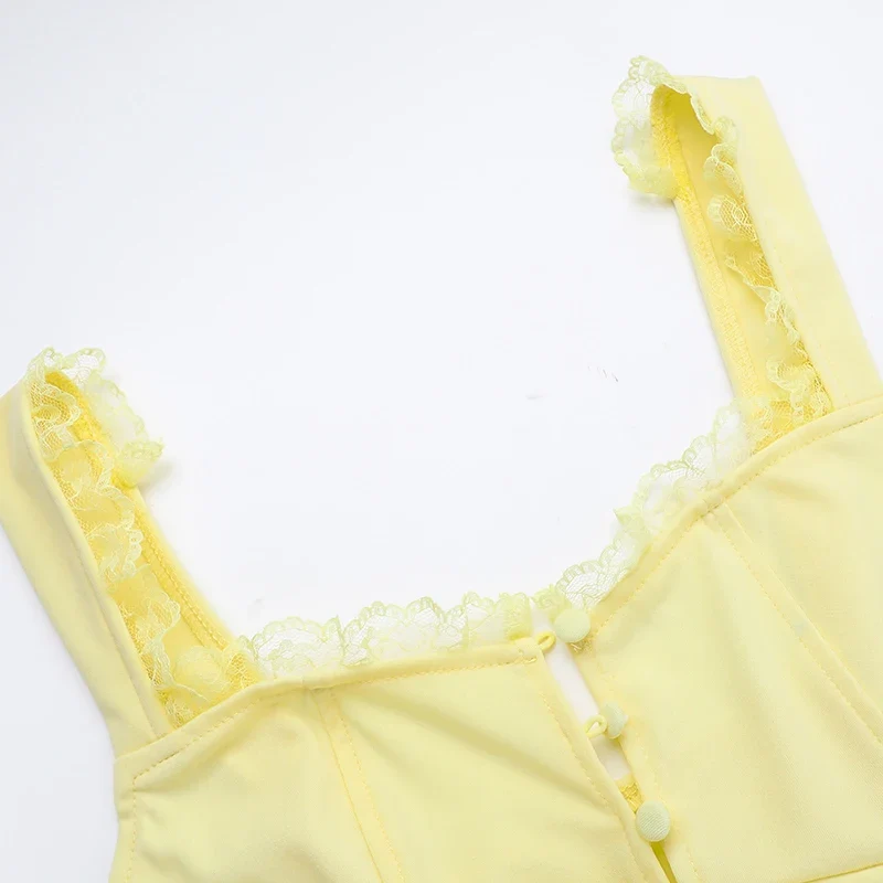 Robe d’été jaune pour femme