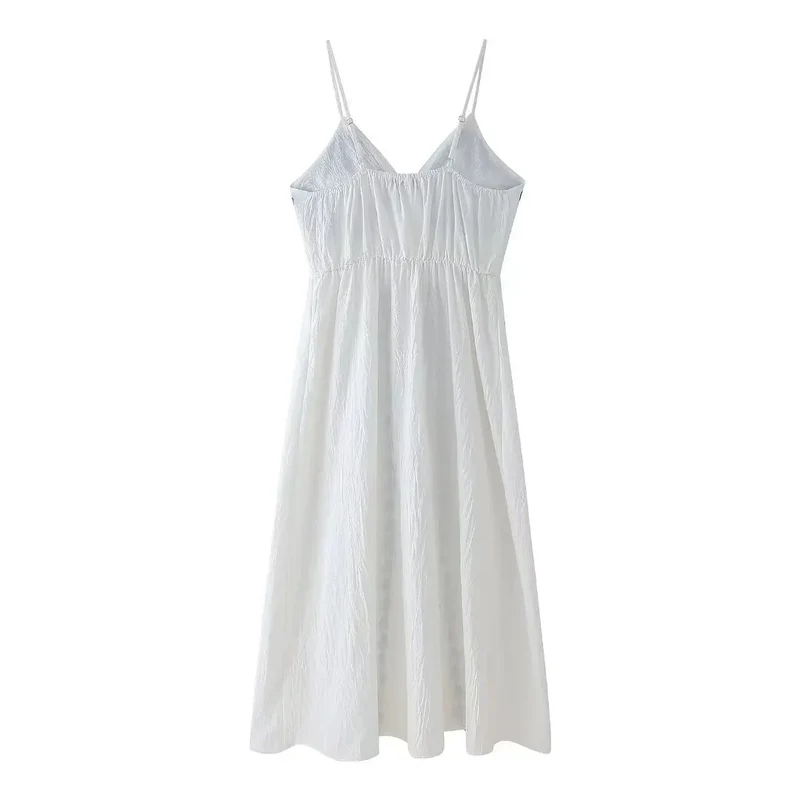 Robe Bohème Mi-Longue Blanche