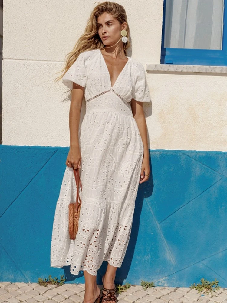 Robe bohème en coton
