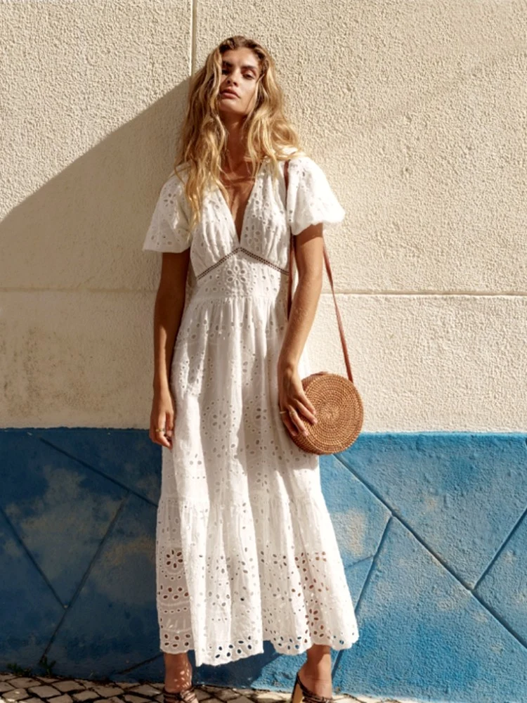 Robe bohème en coton