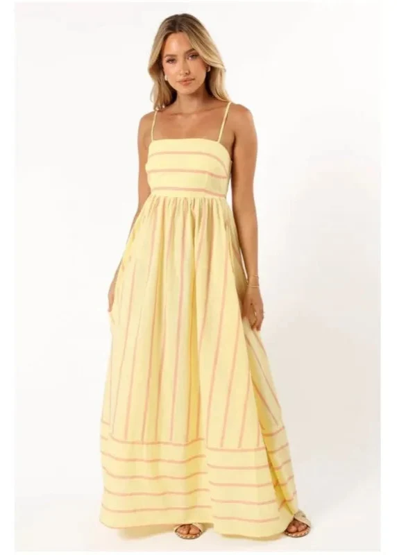 Robe bohème chic jaune