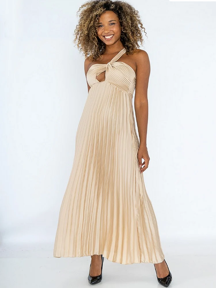 Robe de cocktail terracotta en satin