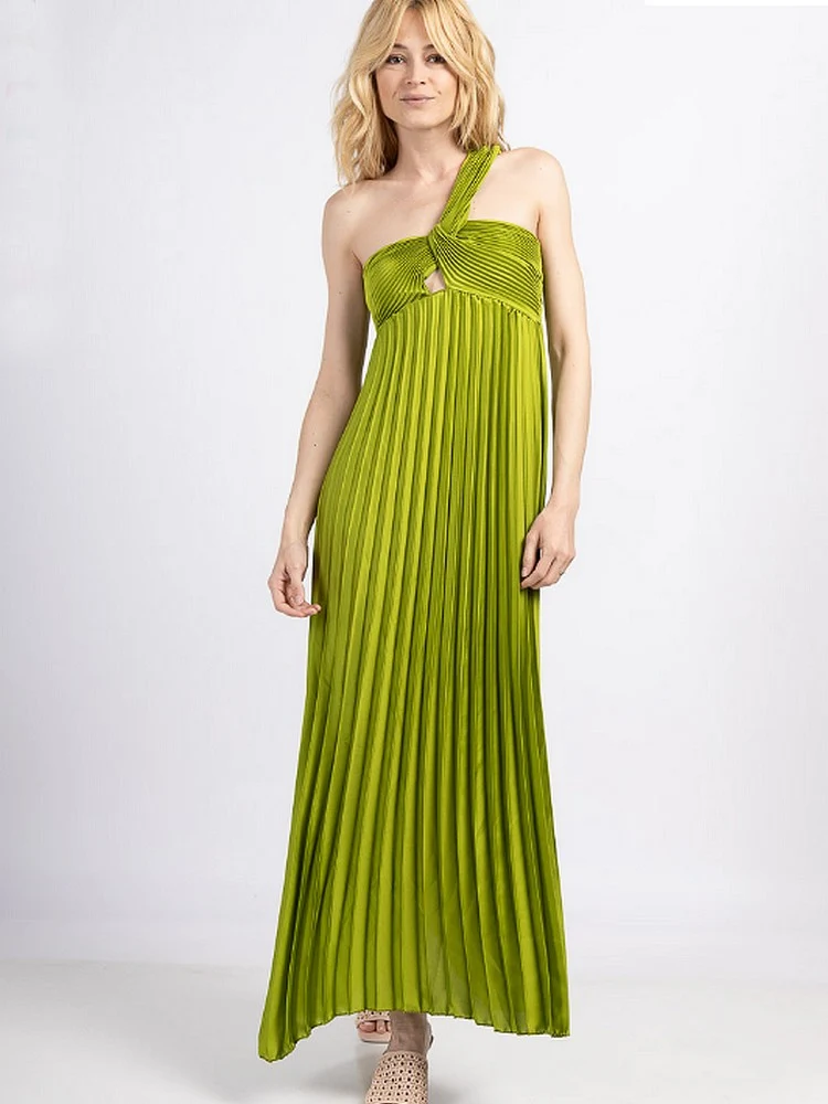 Robe de cocktail terracotta en satin